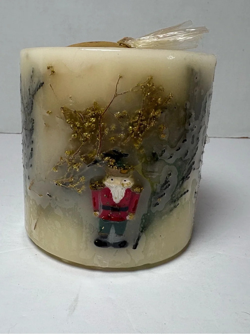 Hot Wax Candle Co Nutcracker Holiday Botanical Pillar Candle NWT